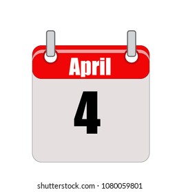 Calendar vector icon april
