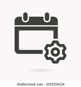 Calendar vector icon. Black illustration isolated for graphic and web design.