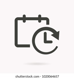 Calendar vector icon. Black illustration isolated for graphic and web design.