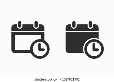 Calendar vector icon. Black illustration isolated for graphic and web design.