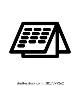 Calendar vector icon. Black illustration isolated for graphic and web design.