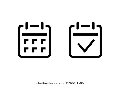 Calendar vector icon. Black illustration isolated for graphic and web design