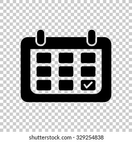 calendar vector icon - black illustration