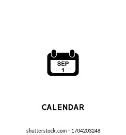 calendar vector icon. calendar black sign on white background. calendar icon for web and app