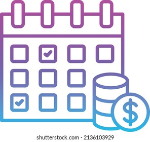 Icono de vector de calendario. Se puede usar para imprimir, móviles y aplicaciones web.