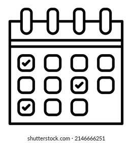 Icono de vector de calendario. Se puede usar para imprimir, móviles y aplicaciones web.