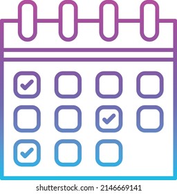 Kalender, Vektorsymbol. Kann für Druck-, Mobil- und Web-Anwendungen verwendet werden.
