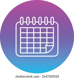 Calendar vector icon. Can be used for printing, mobile and web applications.