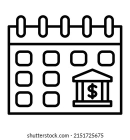 Icono de vector de calendario. Se puede usar para imprimir, móviles y aplicaciones web.