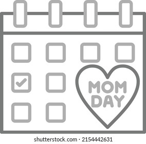 Calendar vector icon. Can be used for printing, mobile and web applications.