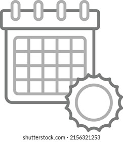 Icono de vector de calendario. Se puede usar para imprimir, móviles y aplicaciones web.