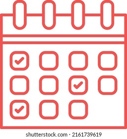 Icono de vector de calendario. Se puede usar para imprimir, móviles y aplicaciones web.