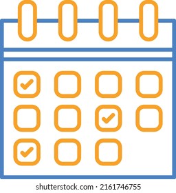 Icono de vector de calendario. Se puede usar para imprimir, móviles y aplicaciones web.