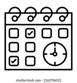 Icono de vector de calendario. Se puede usar para imprimir, móviles y aplicaciones web.