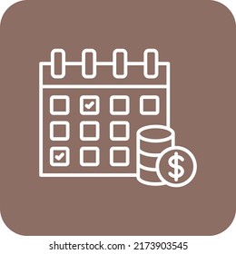 Icono de vector de calendario. Se puede usar para imprimir, móviles y aplicaciones web.