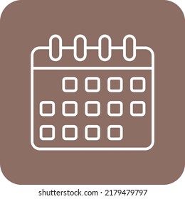 Icono de vector de calendario. Se puede usar para imprimir, móviles y aplicaciones web.