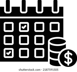 Icono de vector de calendario. Se puede usar para imprimir, móviles y aplicaciones web.