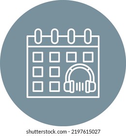Icono de vector de calendario. Se puede usar para imprimir, móviles y aplicaciones web.