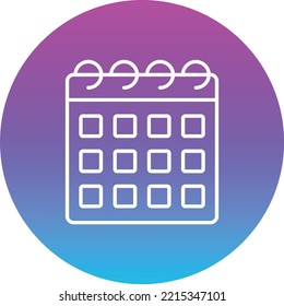 Icono de vector de calendario. Se puede usar para imprimir, móviles y aplicaciones web.