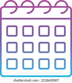 Kalender, Vektorsymbol. Kann für Druck-, Mobil- und Web-Anwendungen verwendet werden.