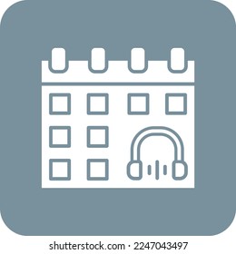 Icono de vector de calendario. Se puede usar para imprimir, móviles y aplicaciones web.