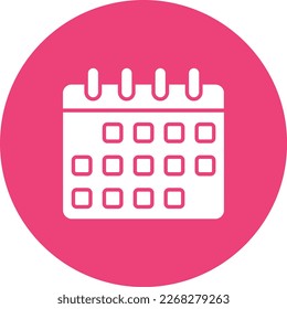 Icono de vector de calendario. Se puede usar para imprimir, móviles y aplicaciones web.