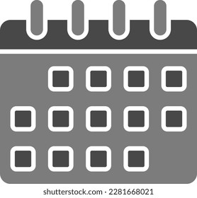 Icono de vector de calendario. Se puede usar para imprimir, móviles y aplicaciones web.