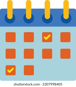 Icono de vector de calendario. Se puede usar para imprimir, móviles y aplicaciones web.