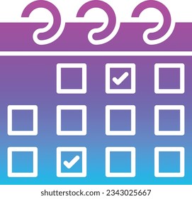 Icono de vector de calendario. Se puede usar para imprimir, móviles y aplicaciones web.