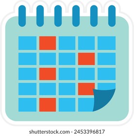 Calendar vector icon. Can be used for printing, mobile and web applications.