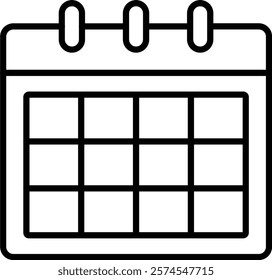 Calendar vector icon. Can be used for printing, mobile and web applications.