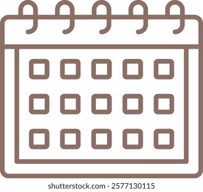 Calendar vector icon. Can be used for printing, mobile and web applications.