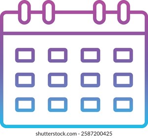 Calendar vector icon. Can be used for printing, mobile and web applications.