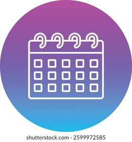 Calendar vector icon. Can be used for printing, mobile and web applications.