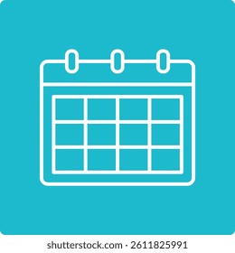 Calendar vector icon. Can be used for printing, mobile and web applications.