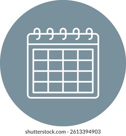Calendar vector icon. Can be used for printing, mobile and web applications.
