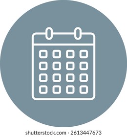 Calendar vector icon. Can be used for printing, mobile and web applications.