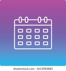 Calendar vector icon. Can be used for printing, mobile and web applications.