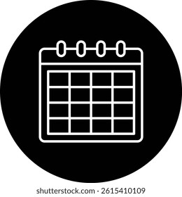 Calendar vector icon. Can be used for printing, mobile and web applications.