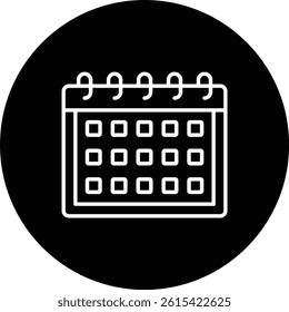 Calendar vector icon. Can be used for printing, mobile and web applications.