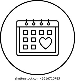 Calendar vector icon. Can be used for printing, mobile and web applications.