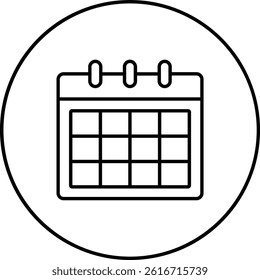 Calendar vector icon. Can be used for printing, mobile and web applications.