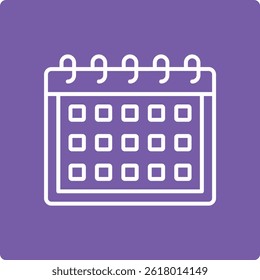 Icono de Vector del calendario. Se puede utilizar para aplicaciones de impresión, móviles y de Web.