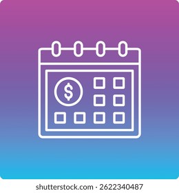 Ícone de vetor de calendário. Pode ser usado para impressão, aplicativos móveis e da Web.