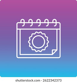 Ícone de vetor de calendário. Pode ser usado para impressão, aplicativos móveis e da Web.