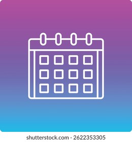Icono de Vector del calendario. Se puede utilizar para aplicaciones de impresión, móviles y de Web.