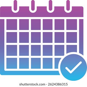 Ícone de vetor de calendário. Pode ser usado para impressão, aplicativos móveis e da Web.