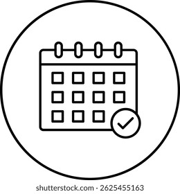 Icono de Vector del calendario. Se puede utilizar para aplicaciones de impresión, móviles y de Web.