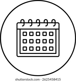 Calendar vector icon. Can be used for printing, mobile and web applications.