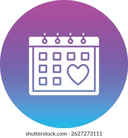 Icono de Vector del calendario. Se puede utilizar para aplicaciones de impresión, móviles y de Web.
